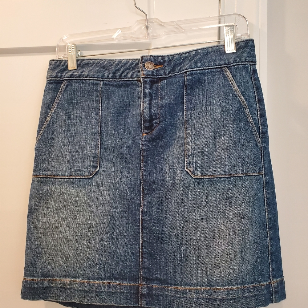 Ann Taylor Loft denim mini skirt, size 2